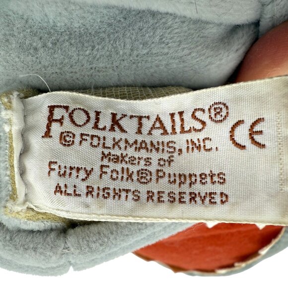 Folkmanis Folktails Shark Hand Puppet Plush 20" Gray Soft Stuffed Animal Toy - Picture 7 of 10